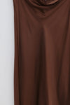 BASERANGE tight skirt SKDYF-VI-SP24 dark brown